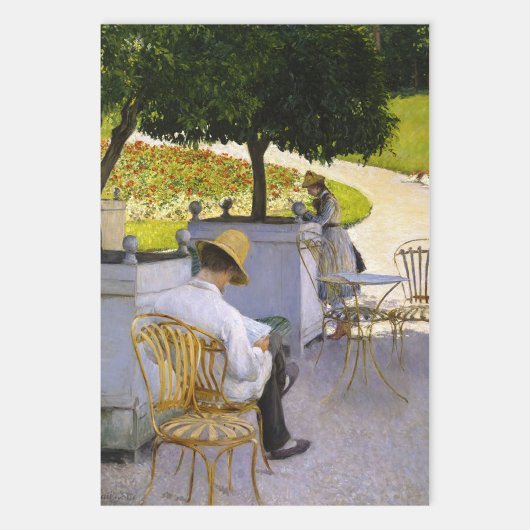 Gustave Caillebotte – オレンジ色の木 ラッピングペーパーシート