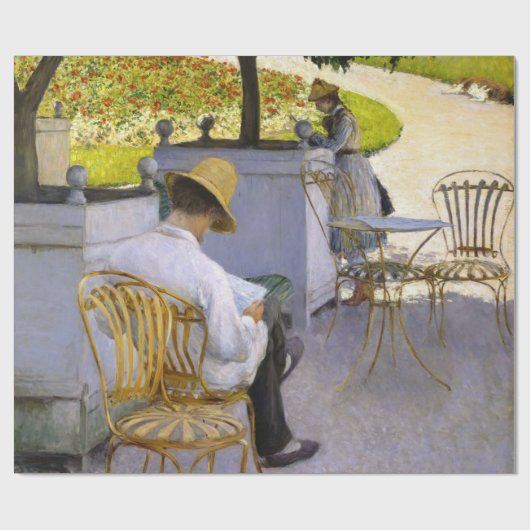 Gustave Caillebotte – オレンジ色の木 ラッピングペーパー (フラット)