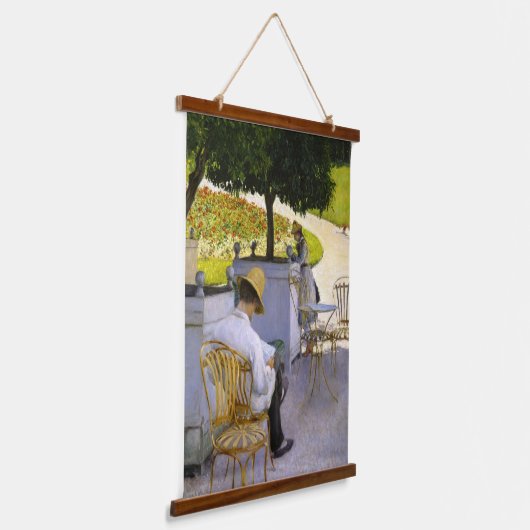 Gustave Caillebotte – オレンジ色の木 吊り下げ型タペストリー (傾斜あり)