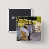 Gustave Caillebotte – オレンジ色の木 缶バッジ (正面&裏面)