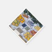 Gustave Caillebotte – スタンドにフルーツを飾る スタンダードカクテルナプキン (角)