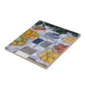 Gustave Caillebotte – スタンドにフルーツを飾る タイル (側面)