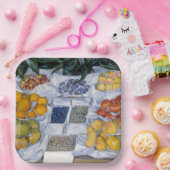 Gustave Caillebotte – スタンドにフルーツを飾る ペーパープレート (パーティー)