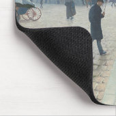 Gustave Caillebotte, "パリ通り;雨の日" マ マウスパッド (コーナー)