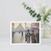 Gustave Caillebotte，パリ通り; Rainy Day ポストカード (スタンド正面)