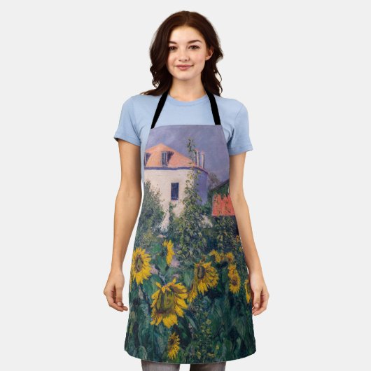 Gustave Caillebotte – ヒマワリ，ガーデン エプロン (着用した状態)