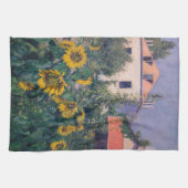 Gustave Caillebotte – ヒマワリ，ガーデン キッチンタオル (横)