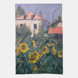 Gustave Caillebotte – ヒマワリ，ガーデン キッチンタオル