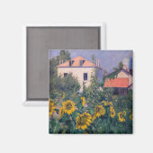 Gustave Caillebotte – ヒマワリ，ガーデン マグネット (正面/裏面)