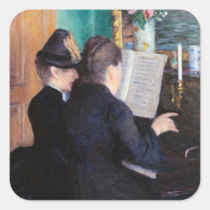 Gustave Caillebotte – ピアノレッスン スクエアシール