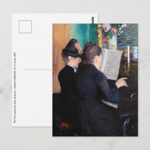 Gustave Caillebotte – ピアノレッスン ポストカード