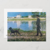 Gustave Caillebotte – リチャード・ガロと彼の犬 ポストカード (正面/裏面)