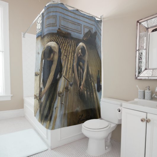 Gustave Caillebotte – 床のスクレーパー シャワーカーテン (インサイチュ)