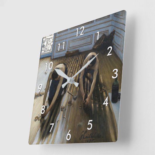 Gustave Caillebotte – 床のスクレーパー スクエア壁時計 (傾斜)