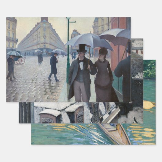 Gustave Caillebotte -最高傑作選択 ラッピングペーパーシート (セット)