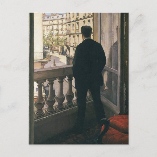 GUSTAVE CAILLEBOTTE – 窓の男1875 ポストカード (正面)