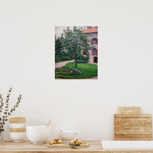 Gustave Caillebotte – 花の木 ポスター (キッチン)