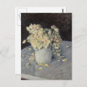 Gustave Caillebotte – 花瓶の黄色のバラ ポストカード (正面/裏面)