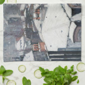 Gustave Caillebotte – 雪の上の屋根 キッチンタオル (折り畳み)