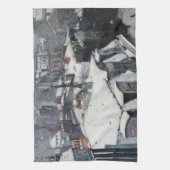 Gustave Caillebotte – 雪の上の屋根 キッチンタオル (縦)