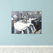 Gustave Caillebotte – 雪の上の屋根 キャンバスプリント (インサイチュ (ウッドフロア))