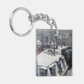 Gustave Caillebotte – 雪の上の屋根 キーホルダー (正面左)