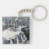 Gustave Caillebotte – 雪の上の屋根 キーホルダー (裏面)