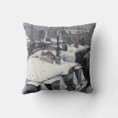 Gustave Caillebotte – 雪の上の屋根 クッション (裏面)