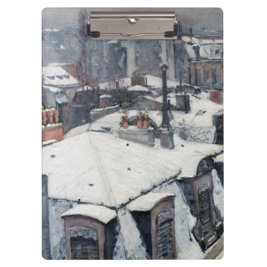 Gustave Caillebotte – 雪の上の屋根 クリップボード (正面)