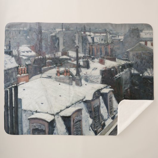 Gustave Caillebotte – 雪の上の屋根 シェルパブランケット (正面(横))