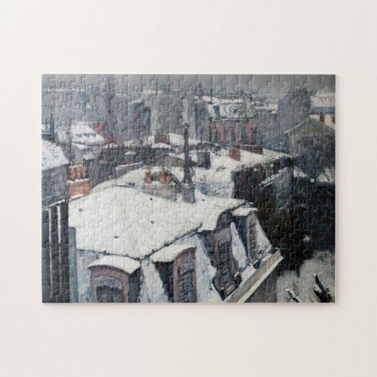 Gustave Caillebotte – 雪の上の屋根 ジグソーパズル (横)