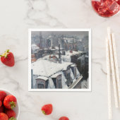 Gustave Caillebotte – 雪の上の屋根 スタンダードカクテルナプキン (インサイチュ)