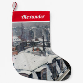 Gustave Caillebotte – 雪の上の屋根 スモールクリスマスストッキング