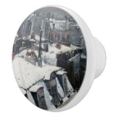 Gustave Caillebotte – 雪の上の屋根 セラミックノブ (右)