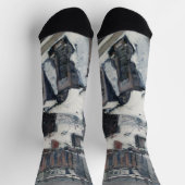 Gustave Caillebotte – 雪の上の屋根 ソックス (上部)