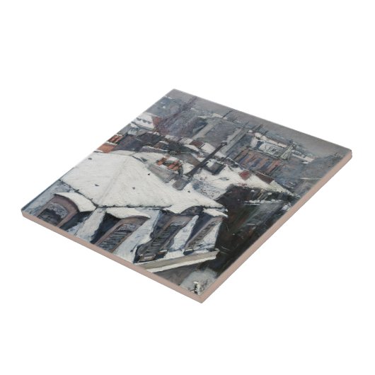 Gustave Caillebotte – 雪の上の屋根 タイル (側面)