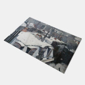 Gustave Caillebotte – 雪の上の屋根 ドアマット (アングル)