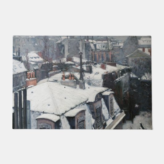 Gustave Caillebotte – 雪の上の屋根 ドアマット (正面)