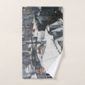 Gustave Caillebotte – 雪の上の屋根 バスタオルセット (ハンドタオル)