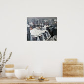 Gustave Caillebotte – 雪の上の屋根 ポスター (キッチン)