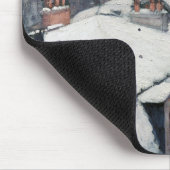 Gustave Caillebotte – 雪の上の屋根 マウスパッド (コーナー)