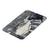 Gustave Caillebotte – 雪の上の屋根 マグネット (左側)