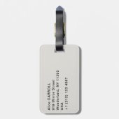 Gustave Caillebotte – 雪の上の屋根 ラゲッジタグ (裏面縦)