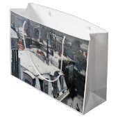 Gustave Caillebotte – 雪の上の屋根 ラージペーパーバッグ (裏面アングル)