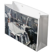 Gustave Caillebotte – 雪の上の屋根 ラージペーパーバッグ (正面アングル)