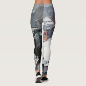 Gustave Caillebotte – 雪の上の屋根 レギンス (裏面)