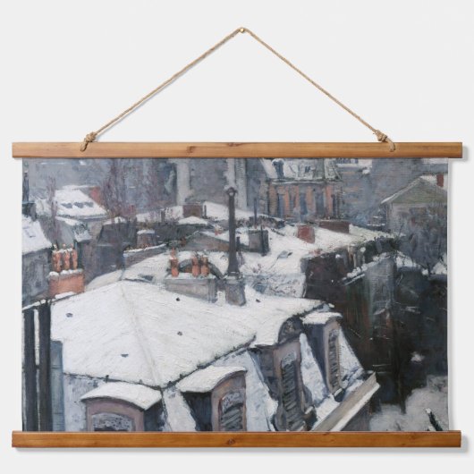 Gustave Caillebotte – 雪の上の屋根 吊り下げ型タペストリー (正面)