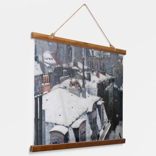 Gustave Caillebotte – 雪の上の屋根 吊り下げ型タペストリー (傾斜あり)