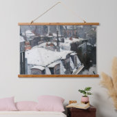 Gustave Caillebotte – 雪の上の屋根 吊り下げ型タペストリー (寝室)