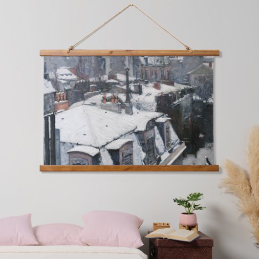 Gustave Caillebotte – 雪の上の屋根 吊り下げ型タペストリー (寝室)